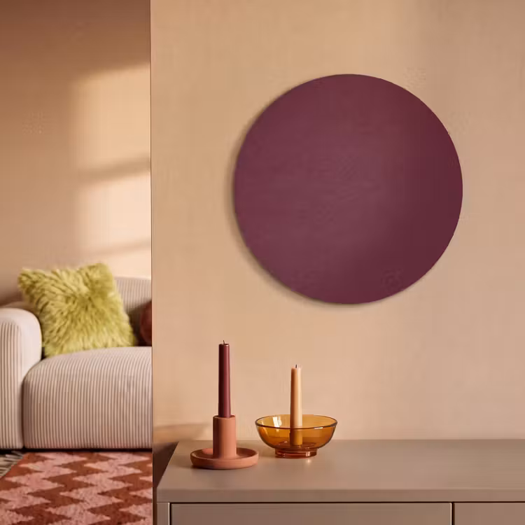 Akoestisch schilderij rond - Deep - Plum - Paars — 3