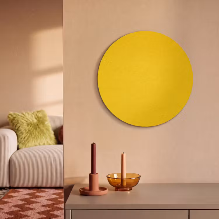 Akoestisch schilderij rond - Antique - Gold - Geel — 3