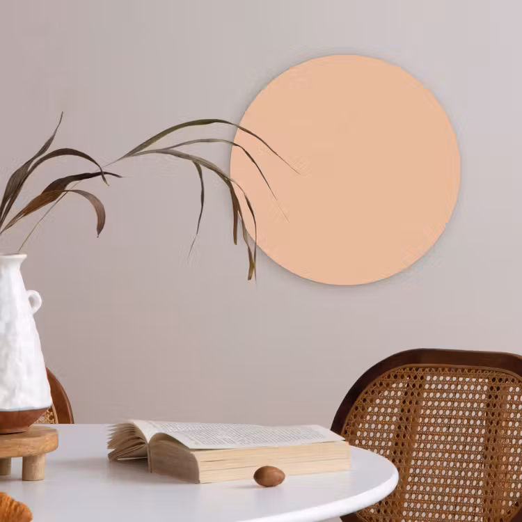 Akoestisch schilderij rond - Apricot - Blush - Nude — 2