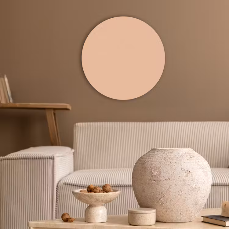 Akoestisch schilderij rond - Apricot - Blush - Nude — 3