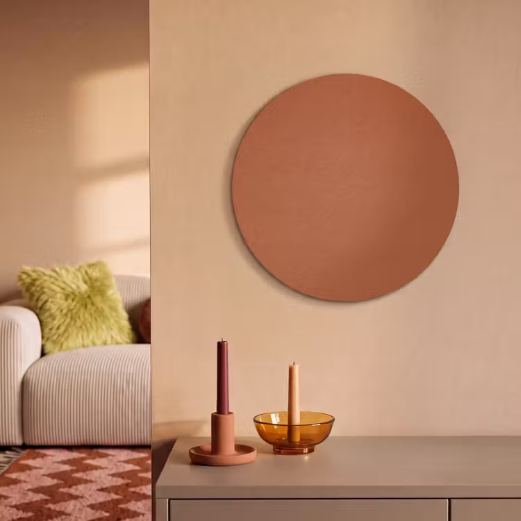 Akoestisch schilderij rond - Burnt - Sienna - Oranje — 3