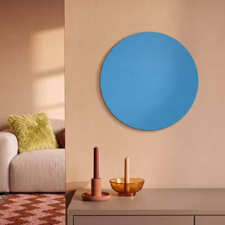 Akoestisch schilderij rond - Cerulean - Breeze - Blauw — 3
