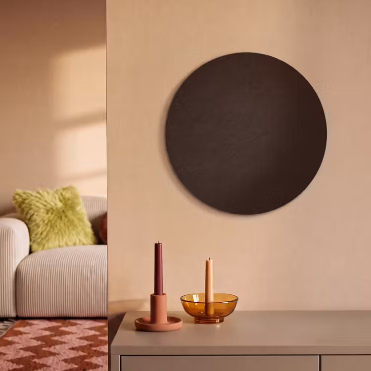 Akoestisch schilderij rond - Deep - Obsidian - Bruin — 3