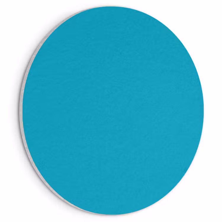 Akoestisch schilderij rond - Deep - Turquoise - Turkoois — 1