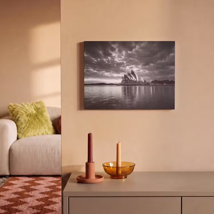 Akoestisch schilderij - Architectuur - Water - Stad - Modern - Zwart-wit — 2