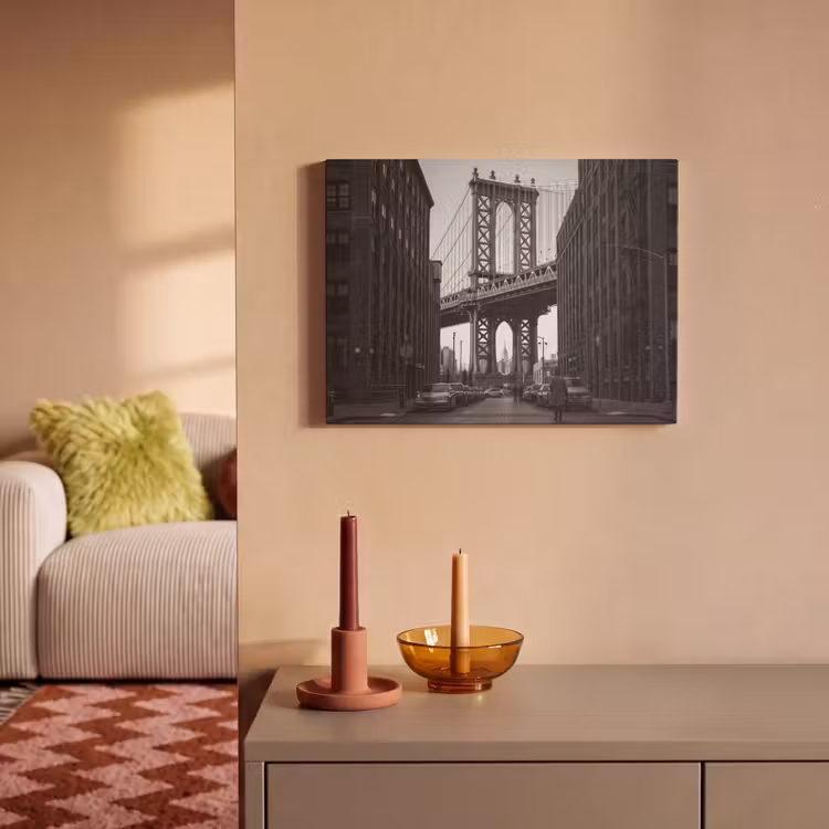 Akoestisch schilderij - Brug - Stad - Architectuur - Modern - Zwart-wit — 2