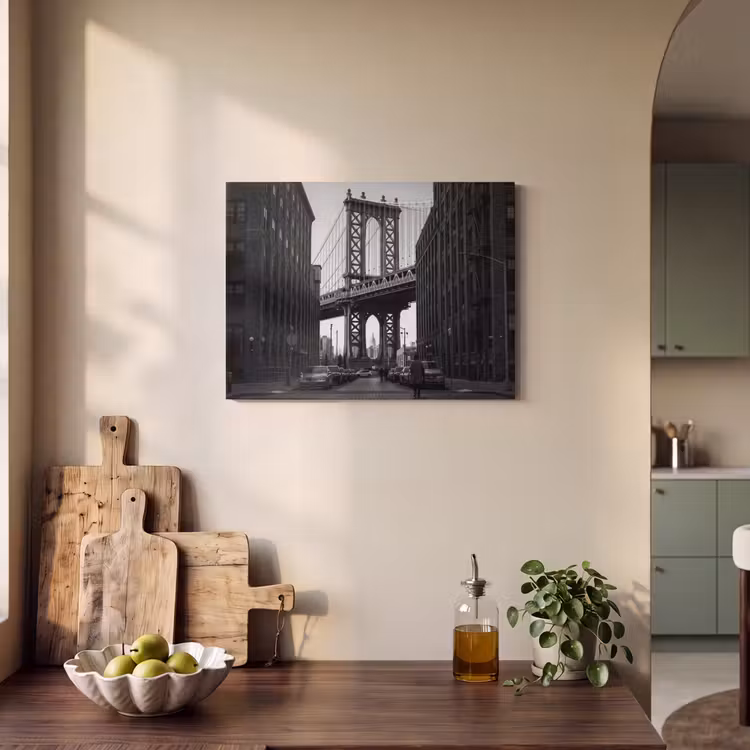 Akoestisch schilderij - Brug - Stad - Architectuur - Modern - Zwart-wit — 3