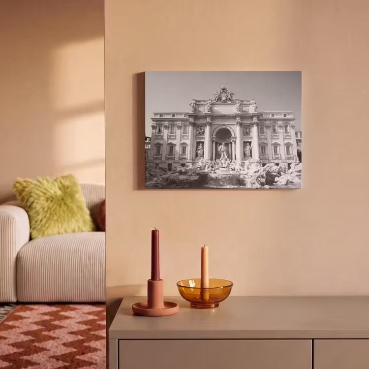 Akoestisch schilderij - Fontein - Beelden - Architectuur - Zwart-wit — 2