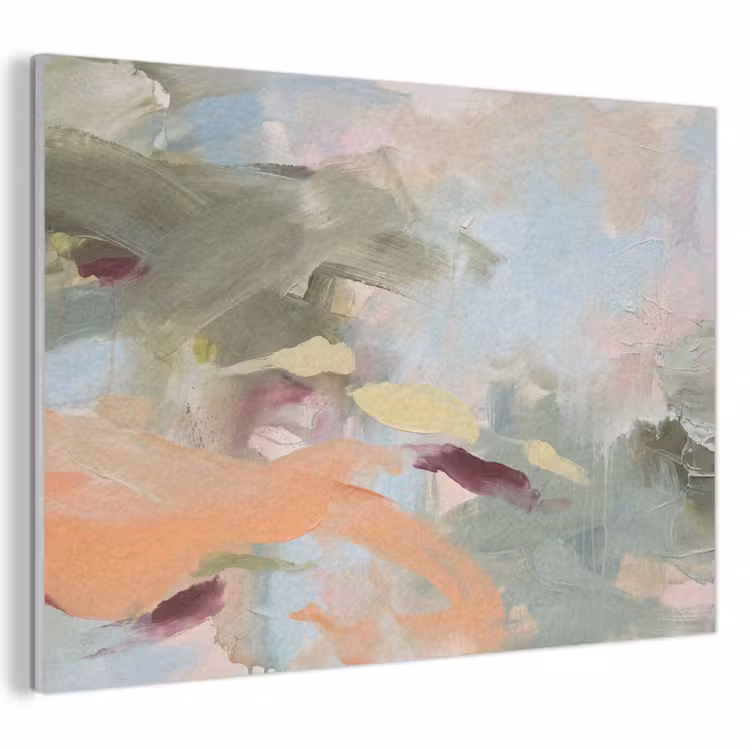 Akoestisch schilderij - Abstract - Borstelstreken - Kunst - Modern - Pastel — 1