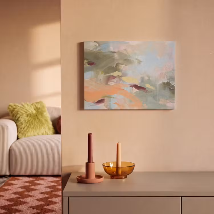 Akoestisch schilderij - Abstract - Borstelstreken - Kunst - Modern - Pastel — 2