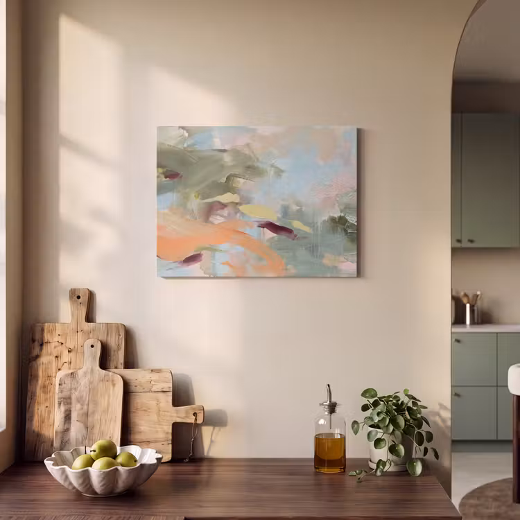 Akoestisch schilderij - Abstract - Borstelstreken - Kunst - Modern - Pastel — 3