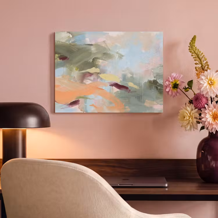 Akoestisch schilderij - Abstract - Borstelstreken - Kunst - Modern - Pastel — 4