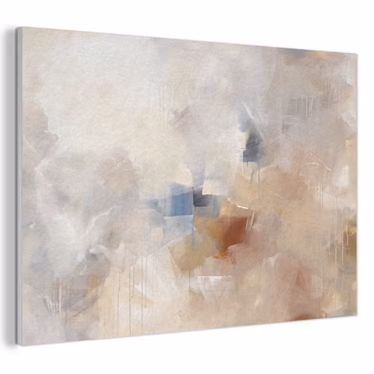 Akoestisch schilderij - Abstract - Borstelstreken - Modern - Beige - Kunst — 1