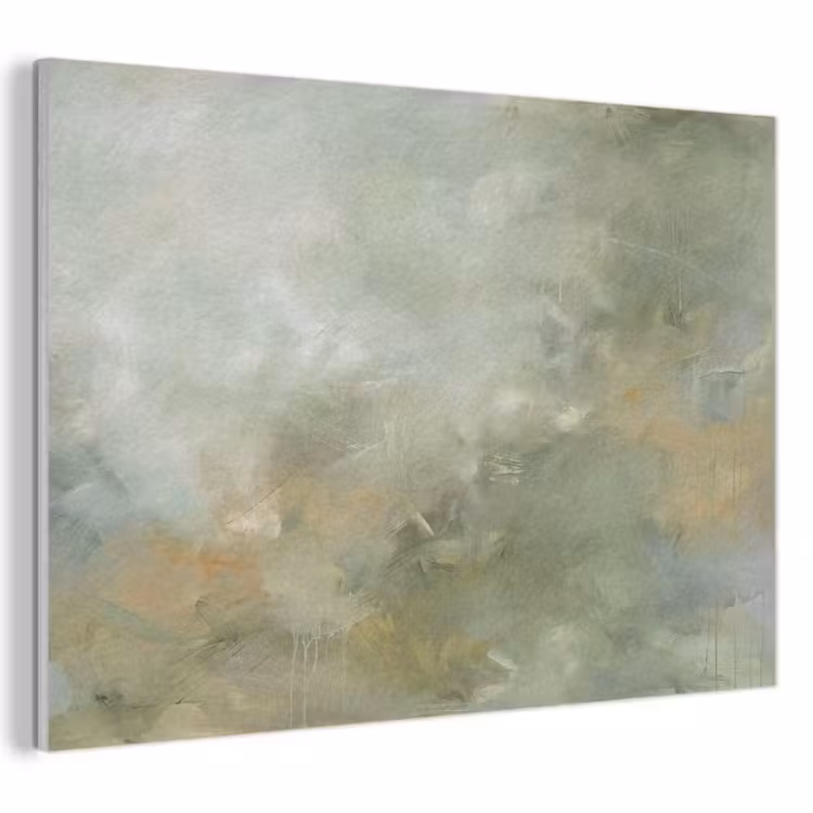 Akoestisch schilderij - Abstract - Groen - Beige - Modern - Kunst — 1