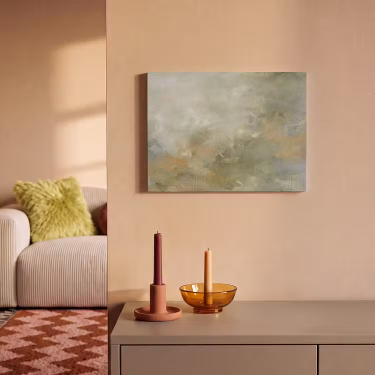 Akoestisch schilderij - Abstract - Groen - Beige - Modern - Kunst — 2