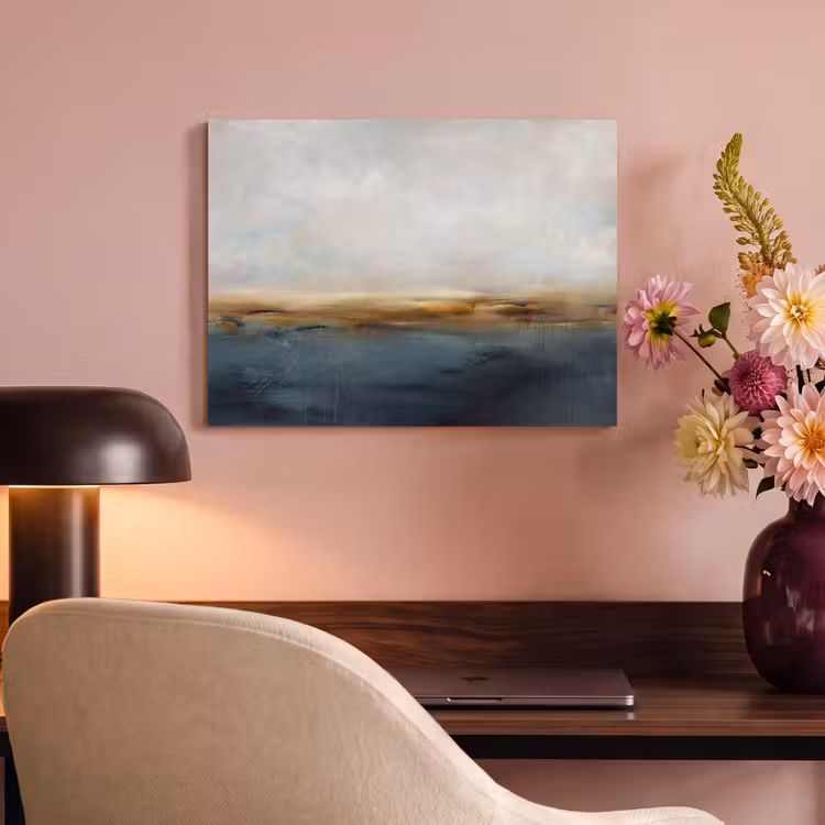 Akoestisch schilderij - Abstract - Horizon - Water - Modern - Beige — 4