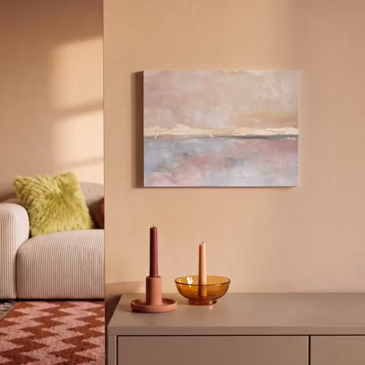 Akoestisch schilderij - Abstract - Horizontaal - Kunst - Roze - Goud — 2