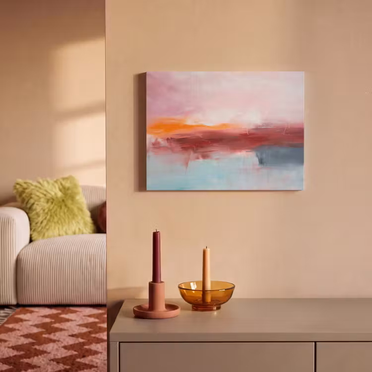 Akoestisch schilderij - Abstract - Kleuren - Modern - Kunst - Roze — 2
