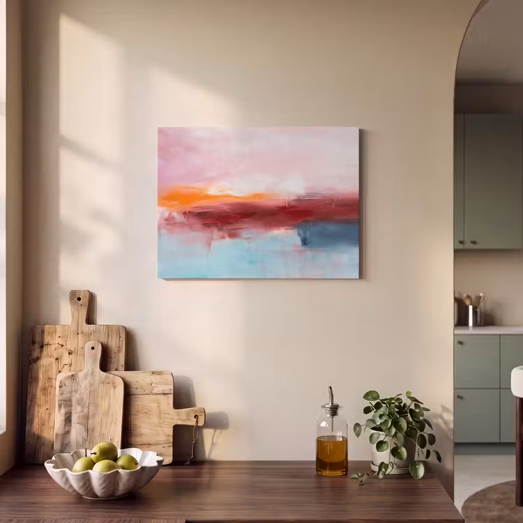 Akoestisch schilderij - Abstract - Kleuren - Modern - Kunst - Roze — 3