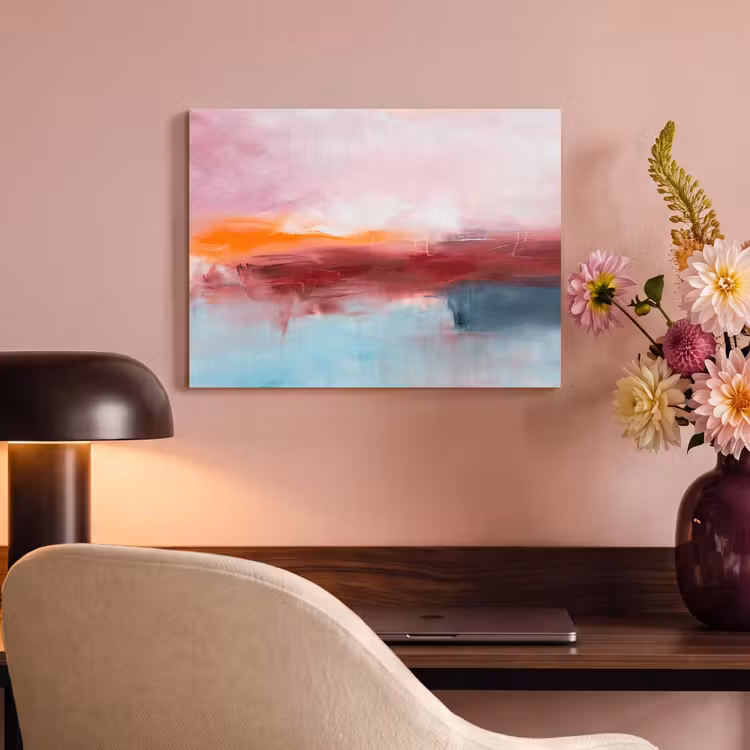 Akoestisch schilderij - Abstract - Kleuren - Modern - Kunst - Roze — 4