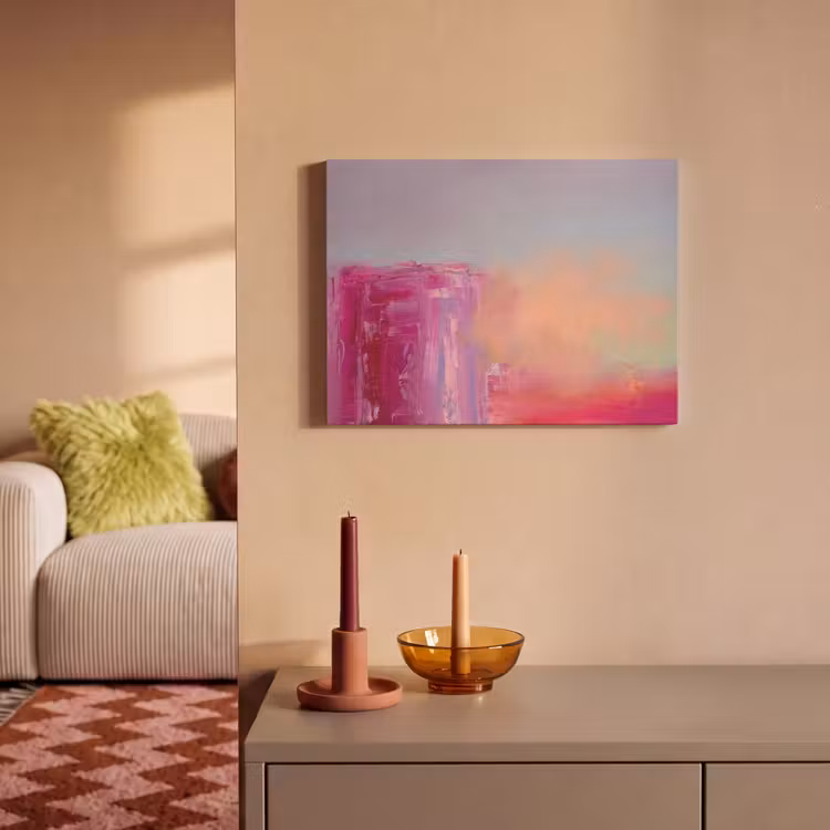 Akoestisch schilderij - Abstract - Kleuren - Modern - Roze — 2