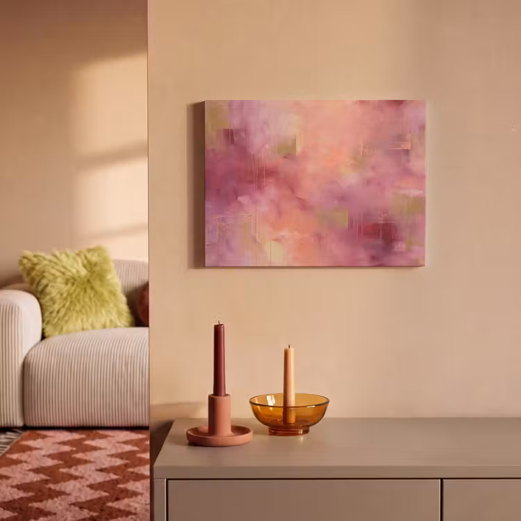 Akoestisch schilderij - Abstract - Kleuren - Modern - Roze - Paars — 2