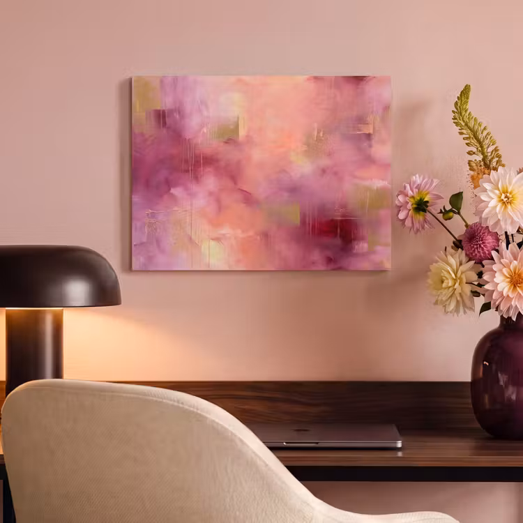 Akoestisch schilderij - Abstract - Kleuren - Modern - Roze - Paars — 4