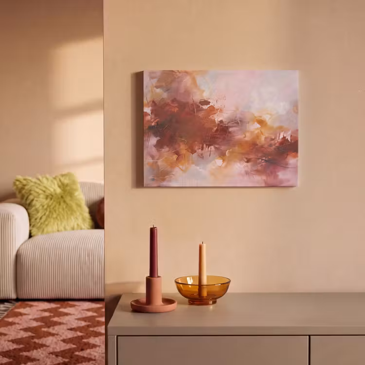 Akoestisch schilderij - Abstract - Kleurrijk - Kunst - Modern - Roze-Rood — 2