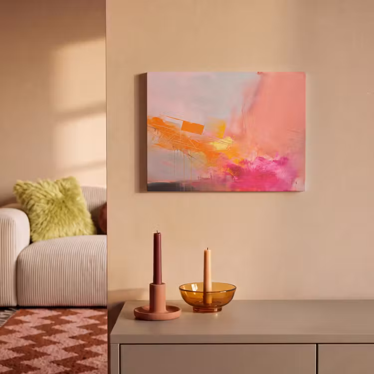 Akoestisch schilderij - Abstract - Kleurrijk - Modern - Roze — 2