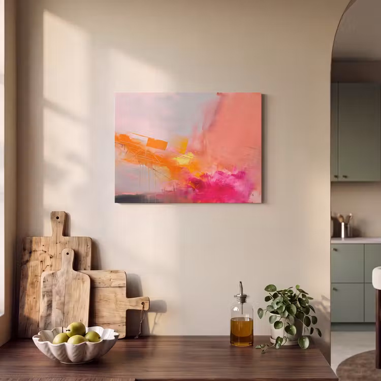 Akoestisch schilderij - Abstract - Kleurrijk - Modern - Roze — 3