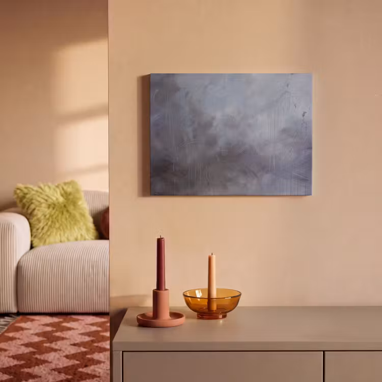 Akoestisch schilderij - Abstract - Kwaststreken - Modern - Kunst - Grijs — 2