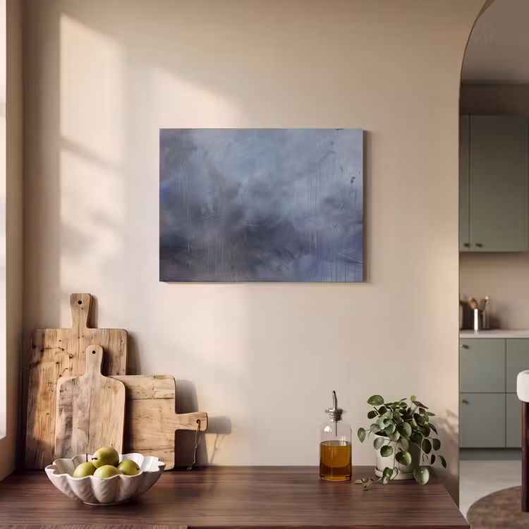 Akoestisch schilderij - Abstract - Kwaststreken - Modern - Kunst - Grijs — 3