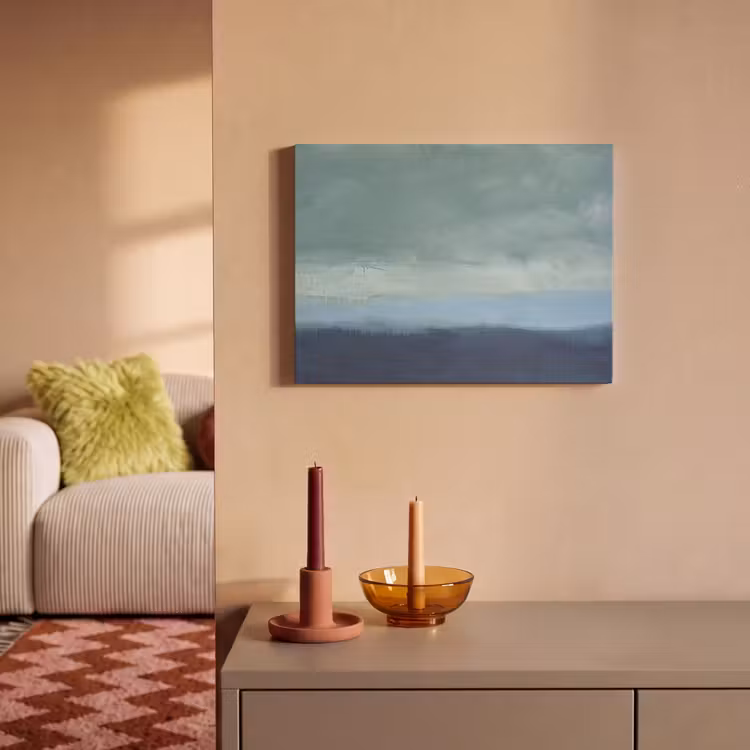 Akoestisch schilderij - Abstract - Lagen - Rust - Modern - Blauw — 2