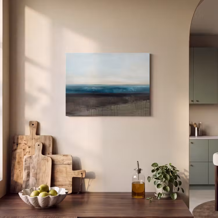 Akoestisch schilderij - Abstract - Landschap - Horizon - Blauw - Modern — 3