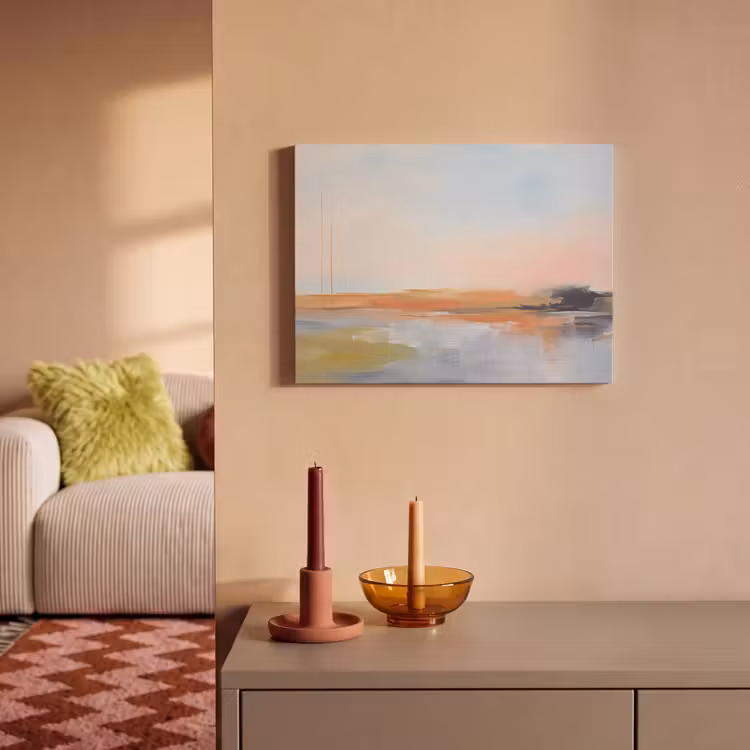 Akoestisch schilderij - Abstract - Landschap - Horizon - Modern - Kleurrijk — 2