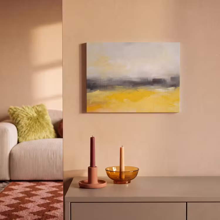 Akoestisch schilderij - Abstract - Landschap - Modern - Geel — 2