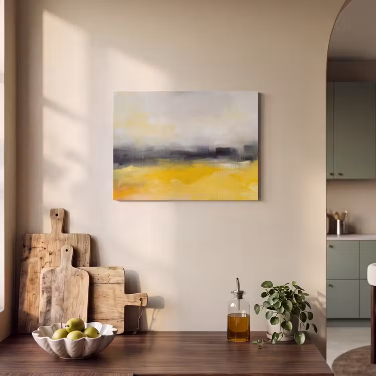 Akoestisch schilderij - Abstract - Landschap - Modern - Geel — 3
