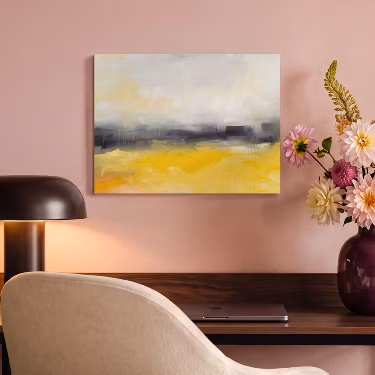 Akoestisch schilderij - Abstract - Landschap - Modern - Geel — 4
