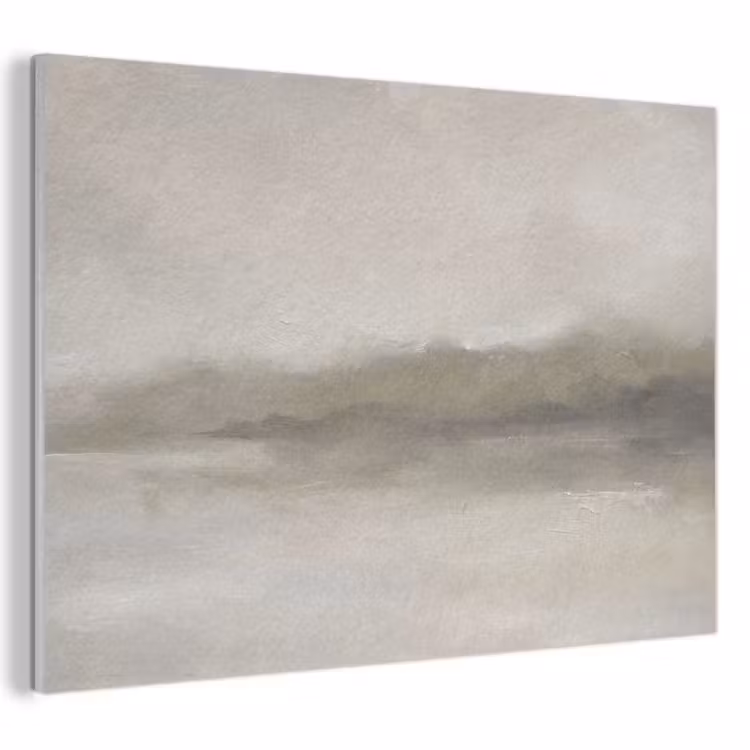 Akoestisch schilderij - Abstract - Landschap - Nevel - Modern - Grijs — 1