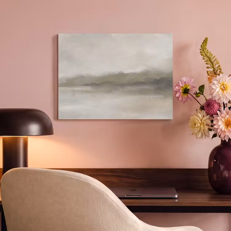 Akoestisch schilderij - Abstract - Landschap - Nevel - Modern - Grijs — 4