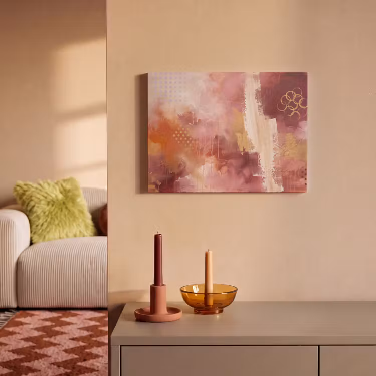 Akoestisch schilderij - Abstract - Rood - Goud - Modern - Kunst — 2