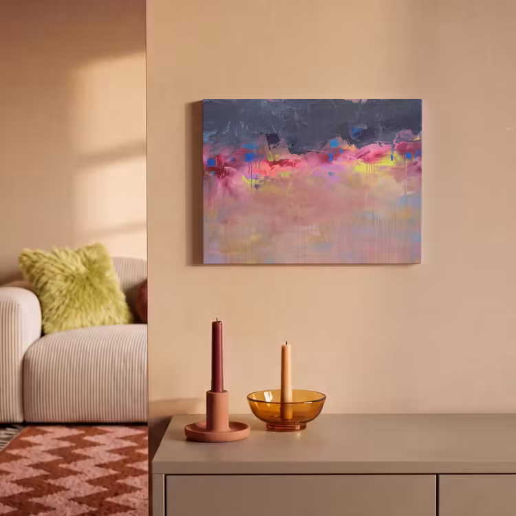 Akoestisch schilderij - Abstract - Textuur - Kleuren - Modern - Roze — 2