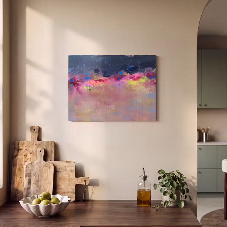 Akoestisch schilderij - Abstract - Textuur - Kleuren - Modern - Roze — 3