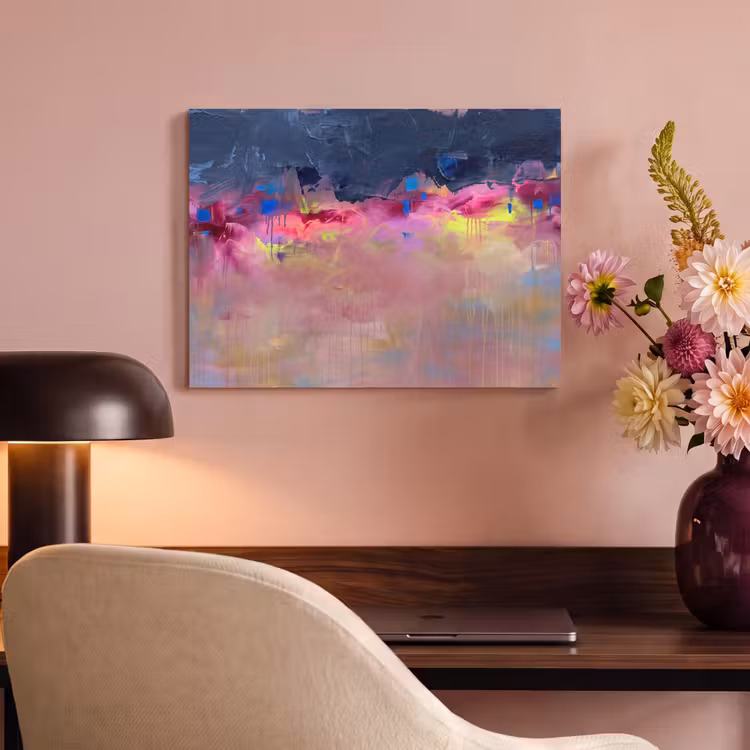 Akoestisch schilderij - Abstract - Textuur - Kleuren - Modern - Roze — 4