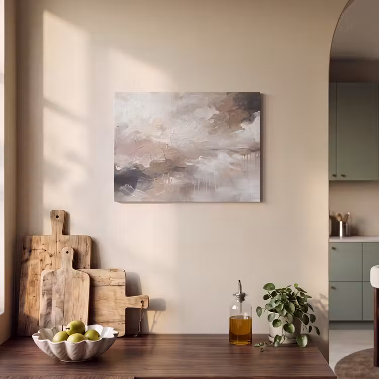 Akoestisch schilderij - Abstract - Textuur - Kunst - Modern - Beige — 3