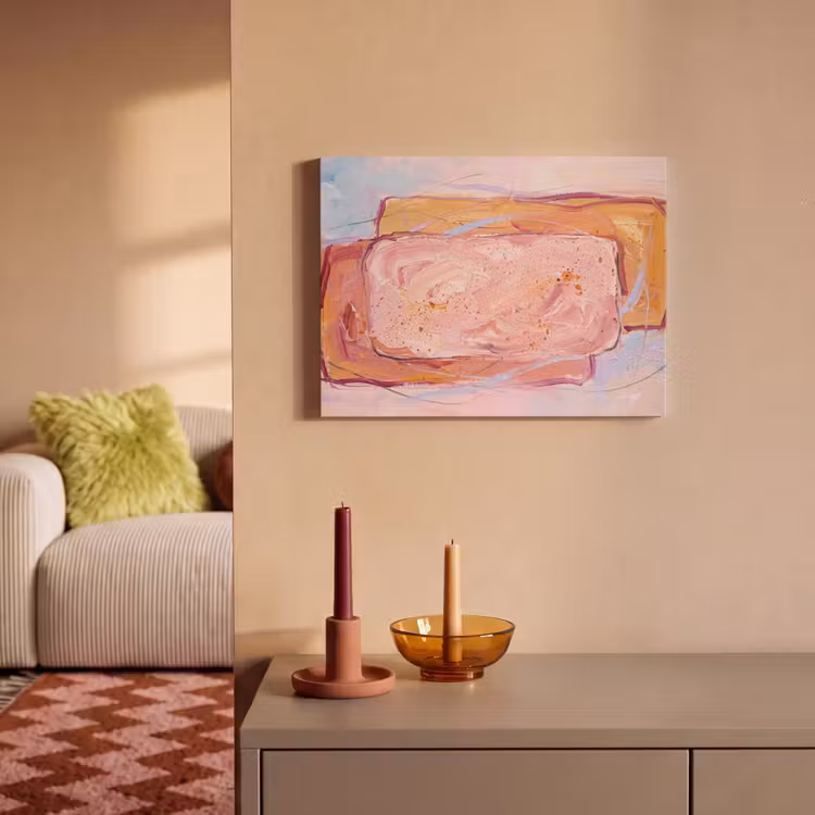 Akoestisch schilderij - Abstract - Vormen - Modern - Roze — 2