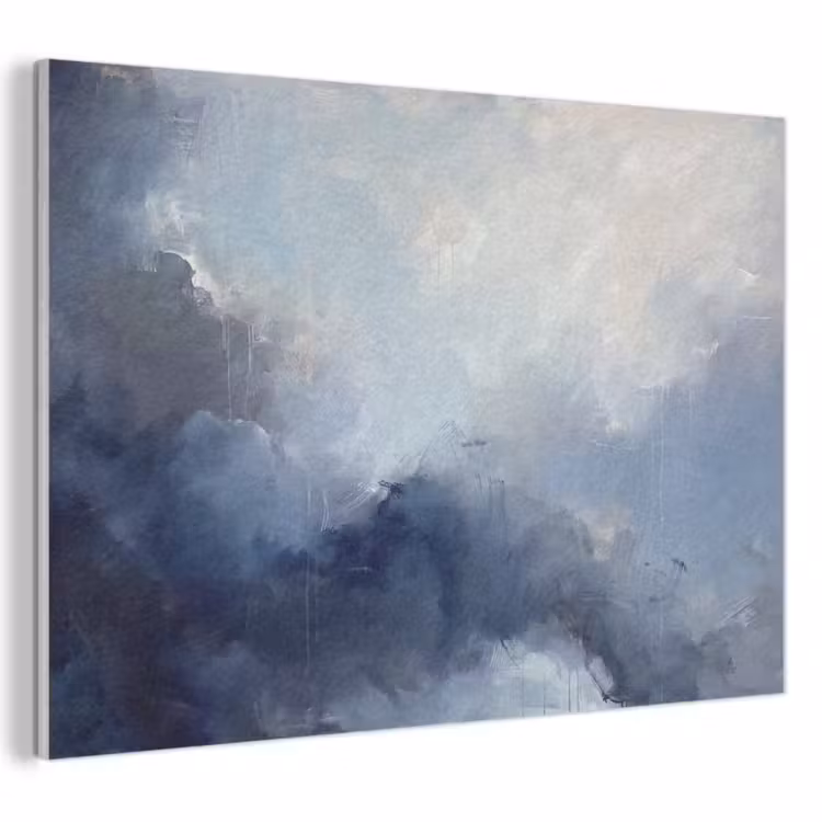 Akoestisch schilderij - Abstract - Wolken - Modern - Blauw - Kunst — 1