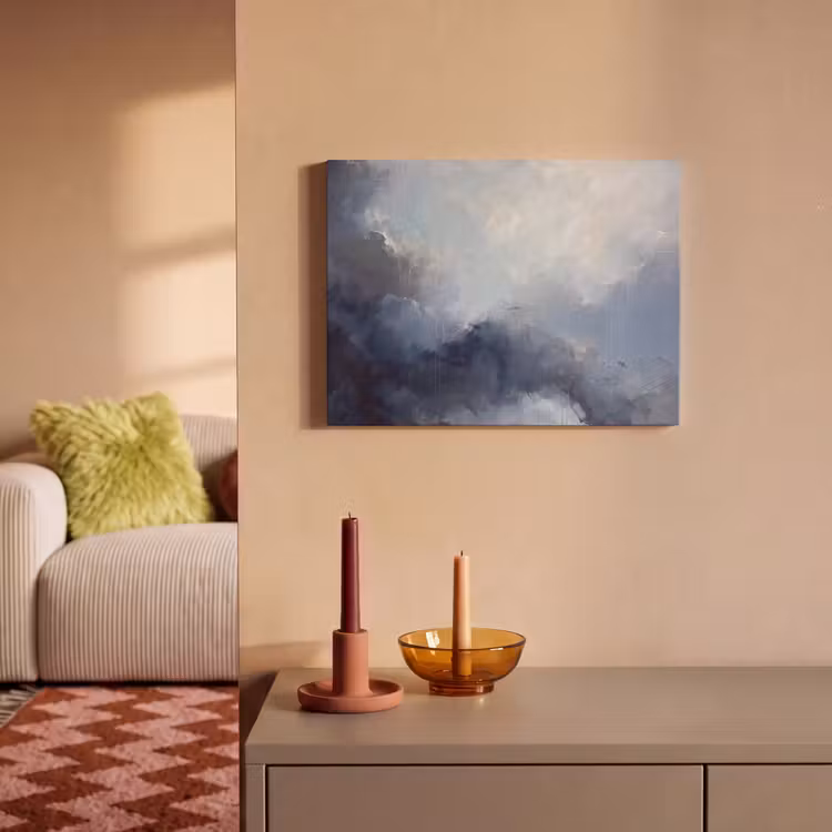 Akoestisch schilderij - Abstract - Wolken - Modern - Blauw - Kunst — 2