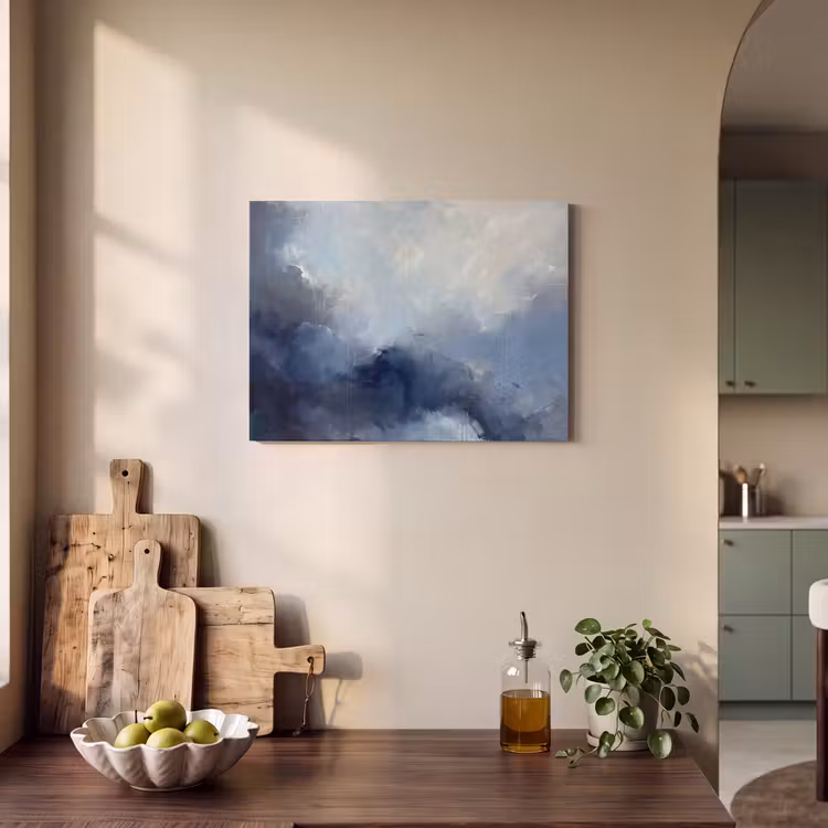 Akoestisch schilderij - Abstract - Wolken - Modern - Blauw - Kunst — 3