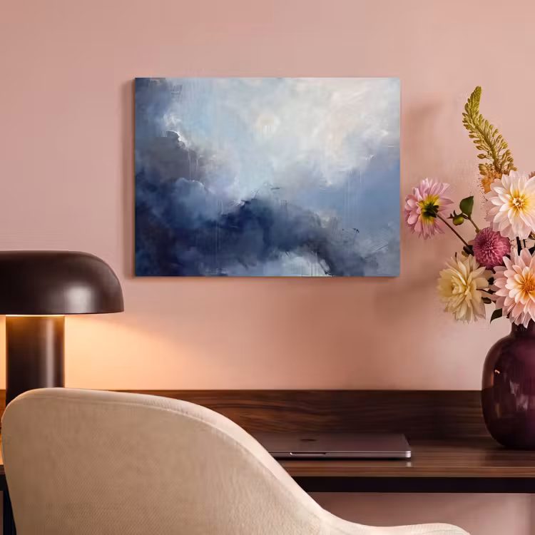 Akoestisch schilderij - Abstract - Wolken - Modern - Blauw - Kunst — 4